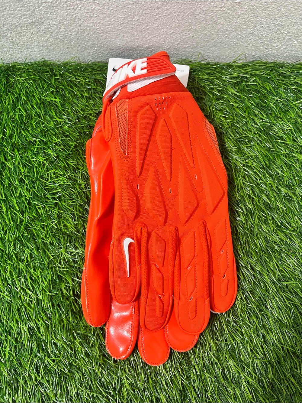 Nike D-Tack 7.0 Lineman Football Gloves 3XL Orange Padded FN0271-806 NWT Men's